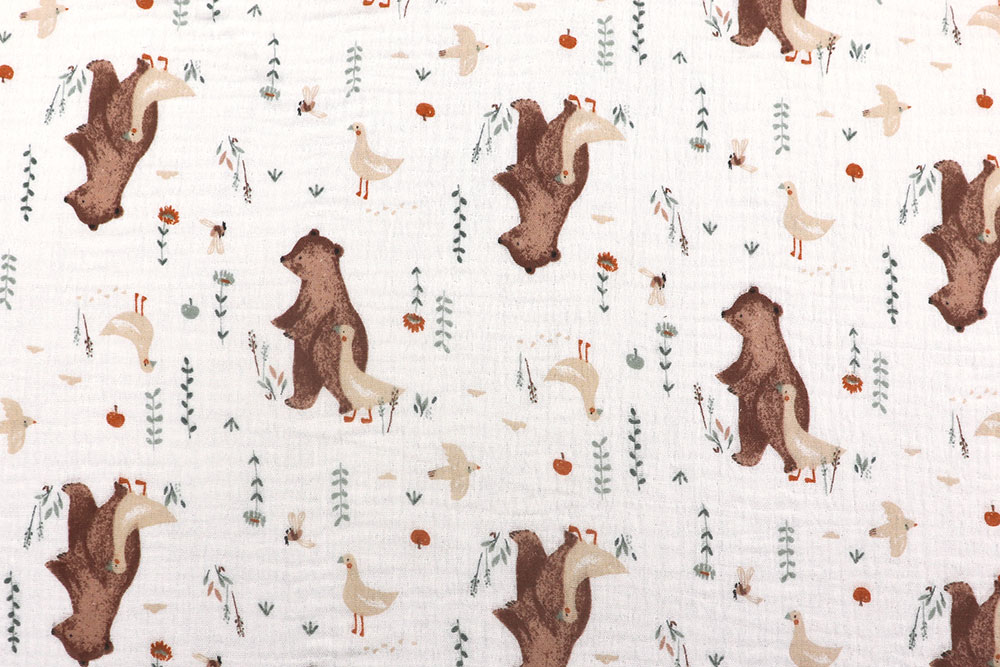 Musselin - Gans und Bär