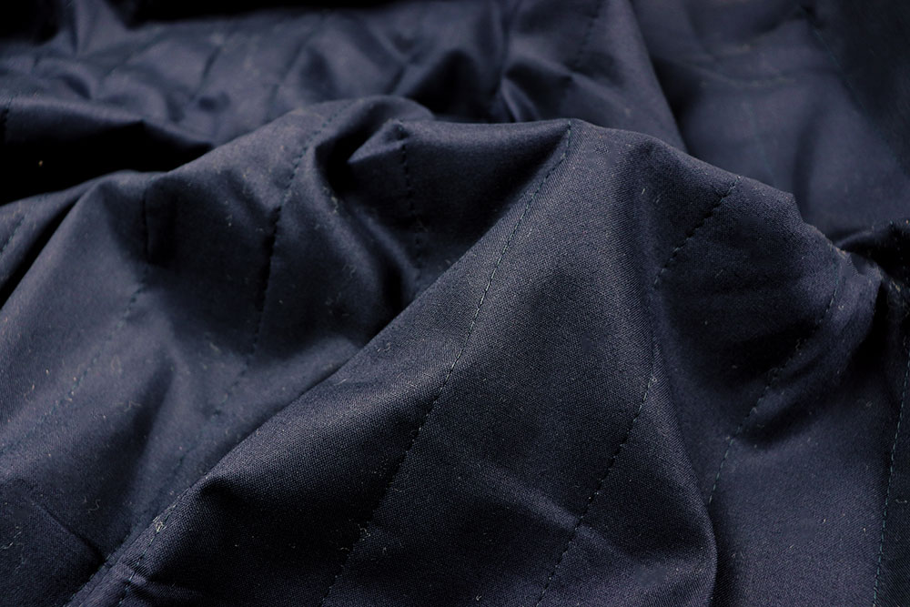 Baumwoll-Stepper wattiert - Nachtblau