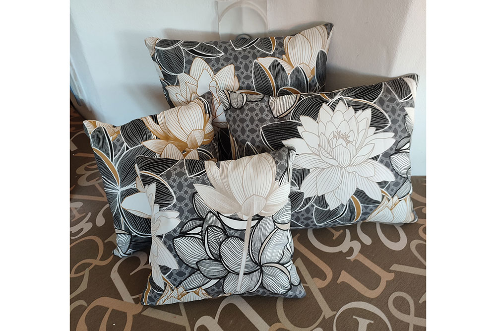 Baumwollsatin - Lotus Black