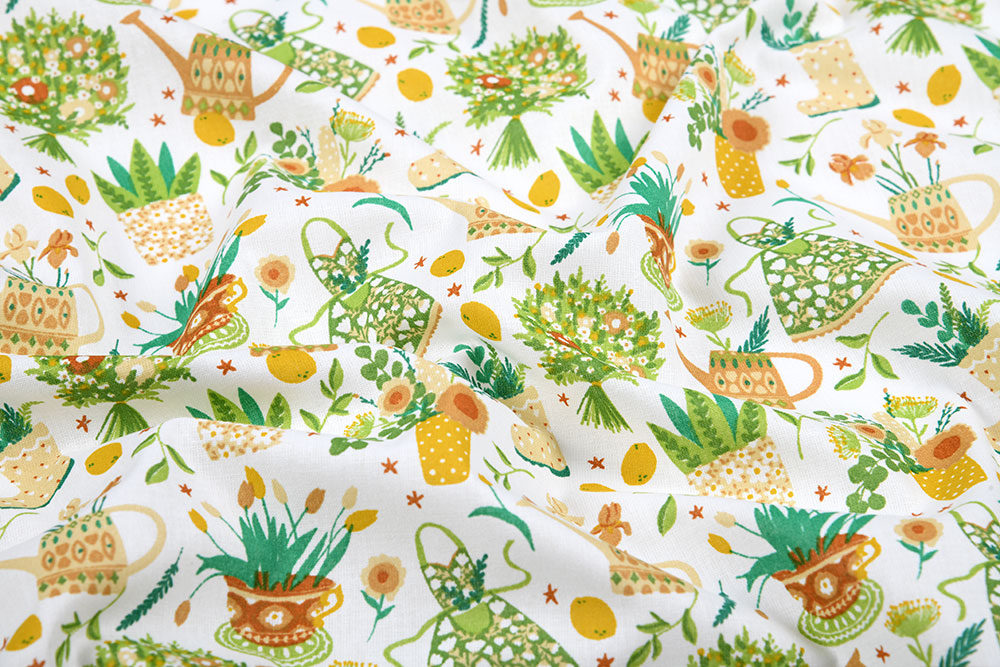 Baumwoll-Dekostoff - Gartenparadies