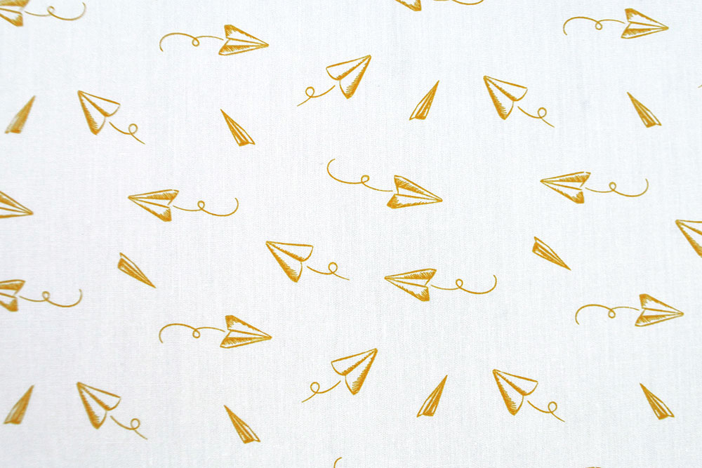 Baumwoll-Popeline - Papierflugzeuge