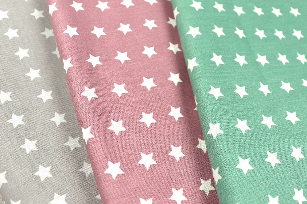 Baumwollstoff - Sterne - 295 cm - Dusty Pink