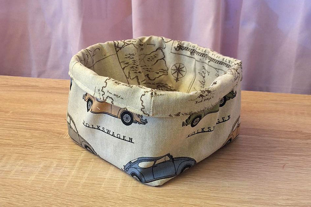 Dekostoff - Leinenoptik - Retro-Auto