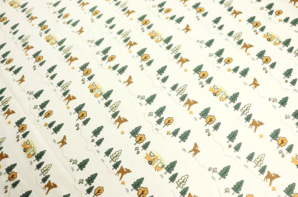 Baumwollflanell - Wald-Abenteuer