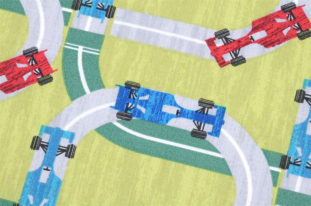 Baumwollstoff - Rennfahrer