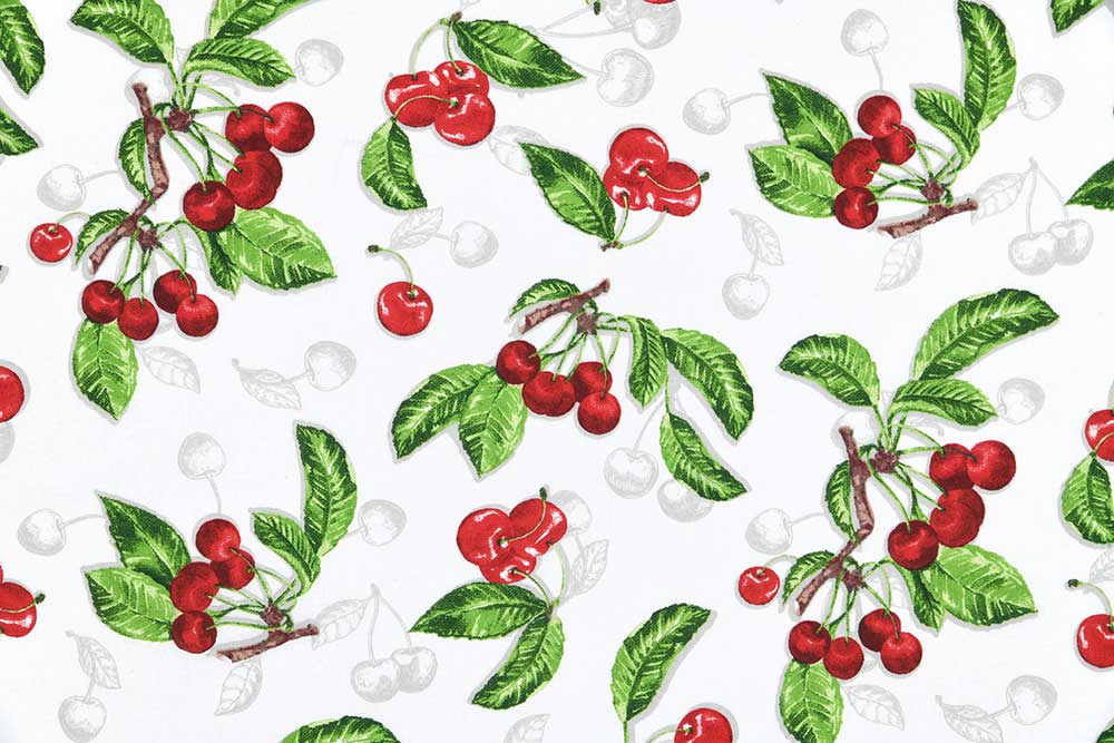 Baumwollstoff - Kirschen