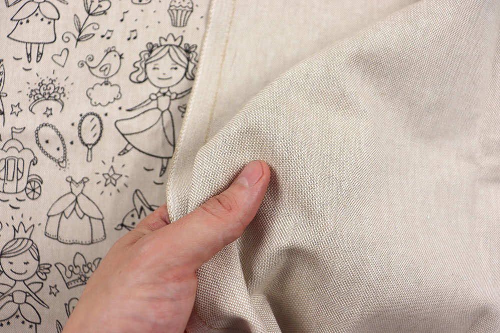 Ausmalstoff Baumwolle - Leinenoptik - Feenland