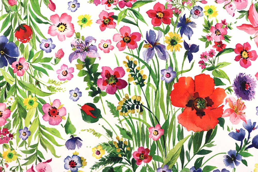 Baumwollstoff Digital - Blühendes Leben - 280 cm