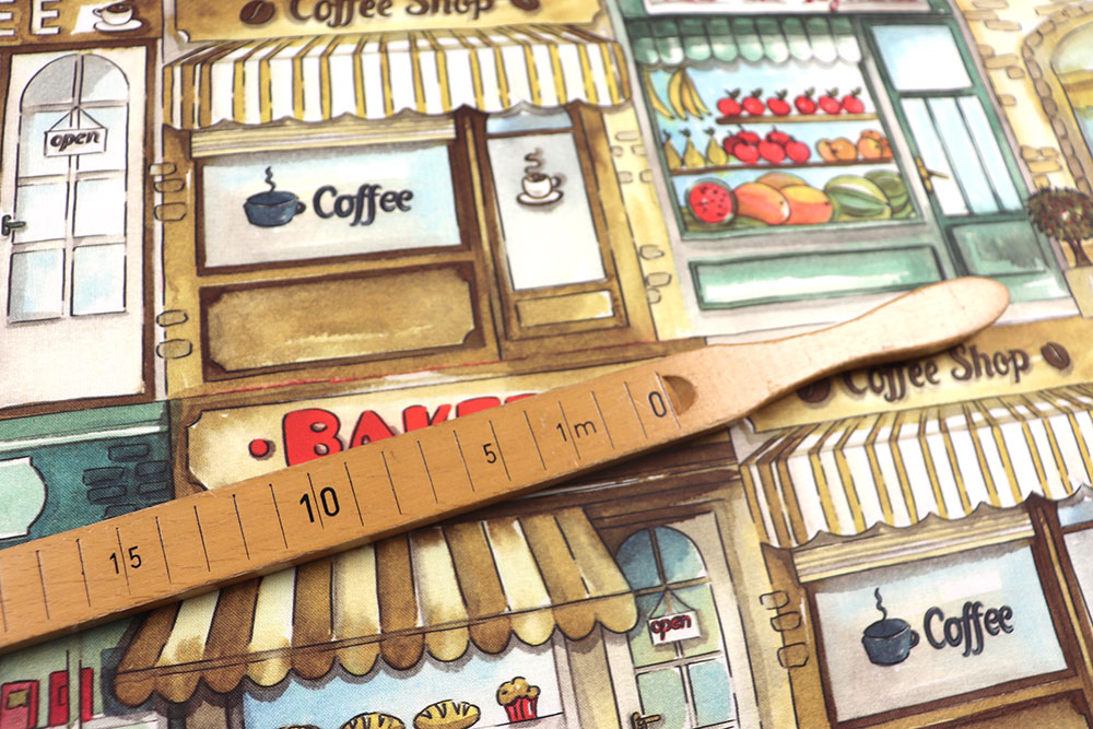 Baumwollstoff Digital - Cosy City - 280 cm