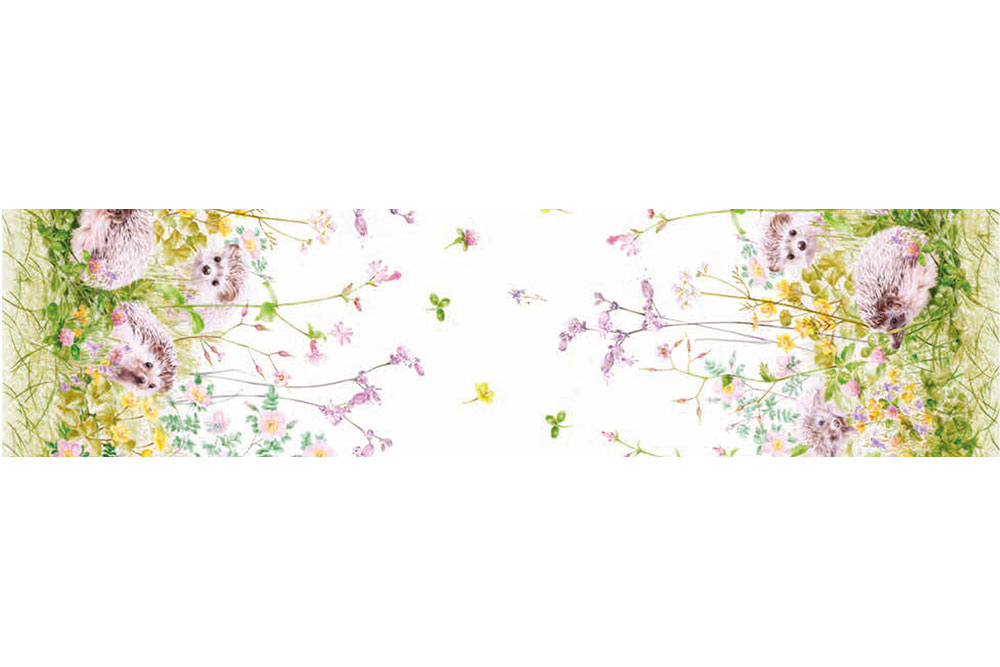 Baumwoll-Dekostoff Digital - Igelwiese