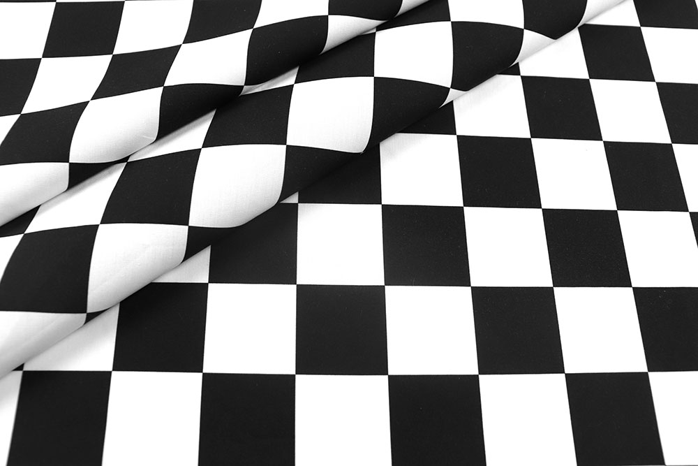 Popeline-Baumwollstoff - Schachbrett