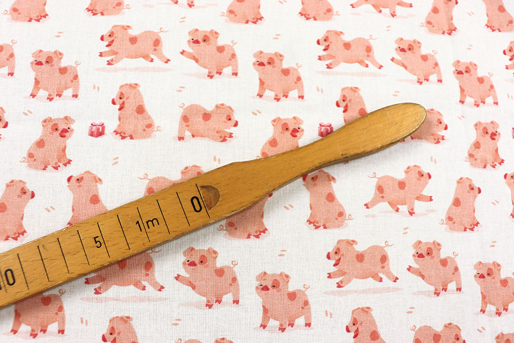 Baumwollstoff - Schweine