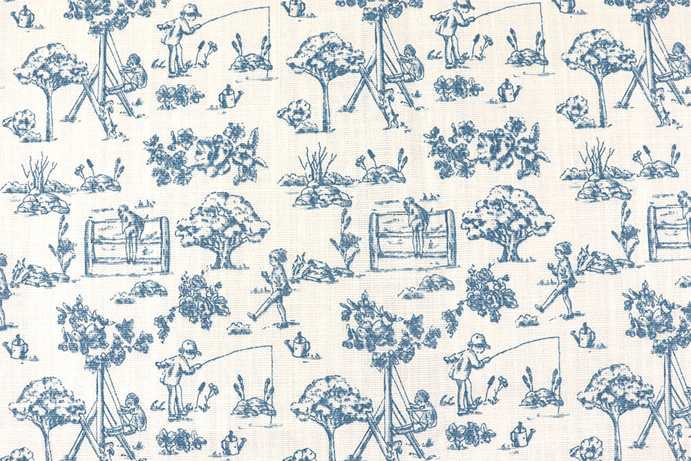 Baumwollstoff - Toile de Jouy - Spielplatz