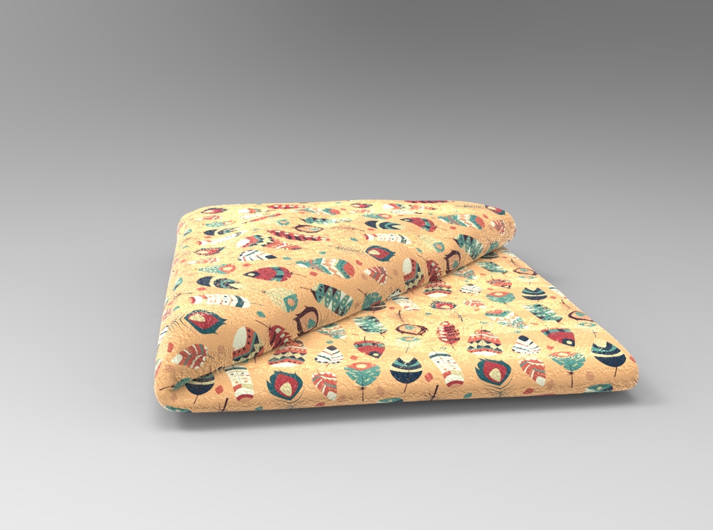 Fleece-Stoff - Indianer-Federn