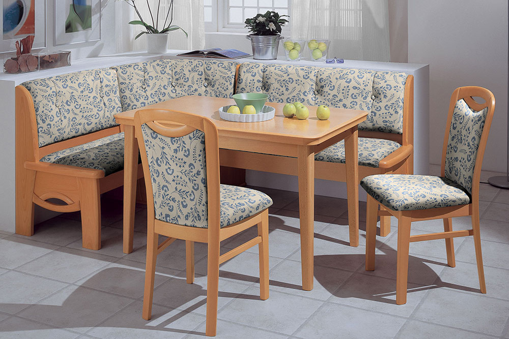 Dekostoff Leinenoptik - Blue Flowers