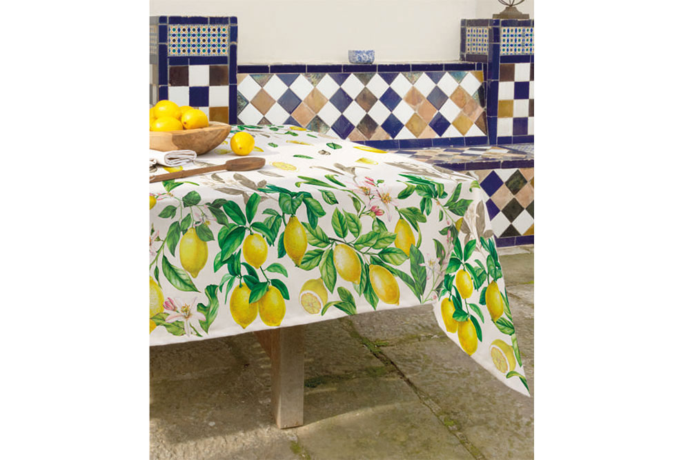 Recycling-Dekostoff - Zitrone