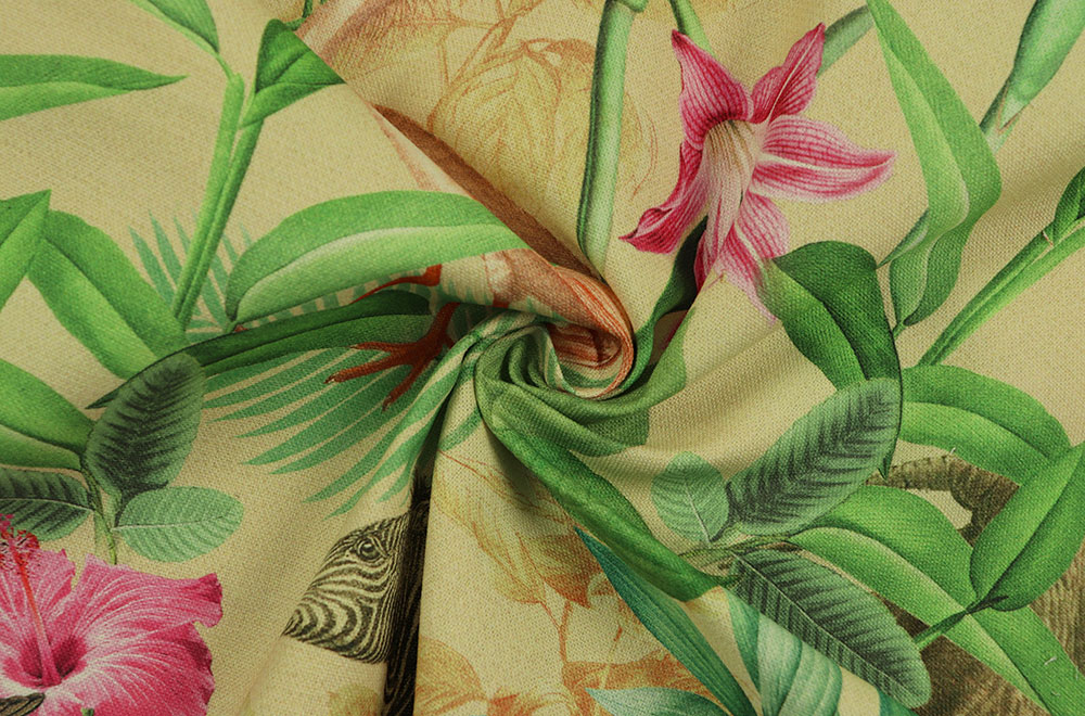 Baumwoll-Dekostoff Premium - Vintage Dschungel