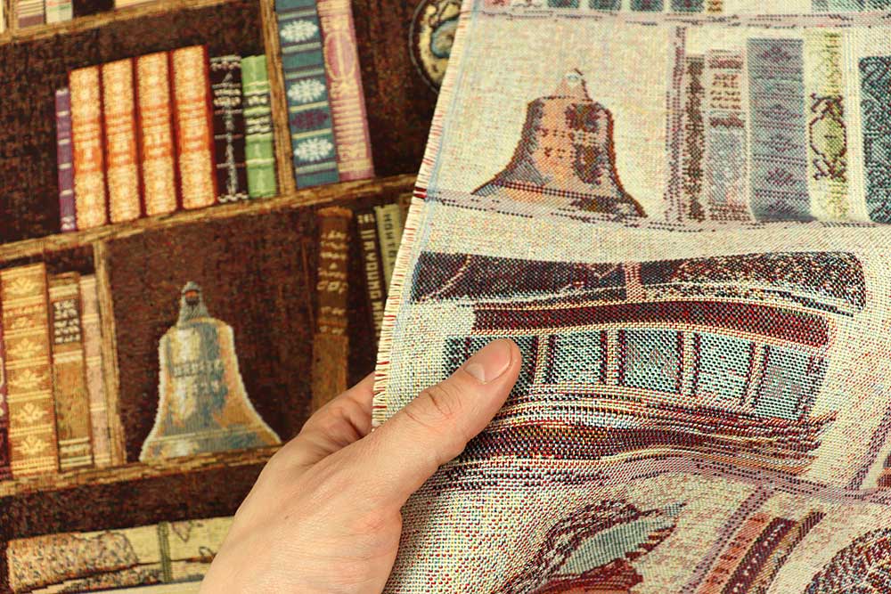 Dekostoff Gobelin - Bücherregal