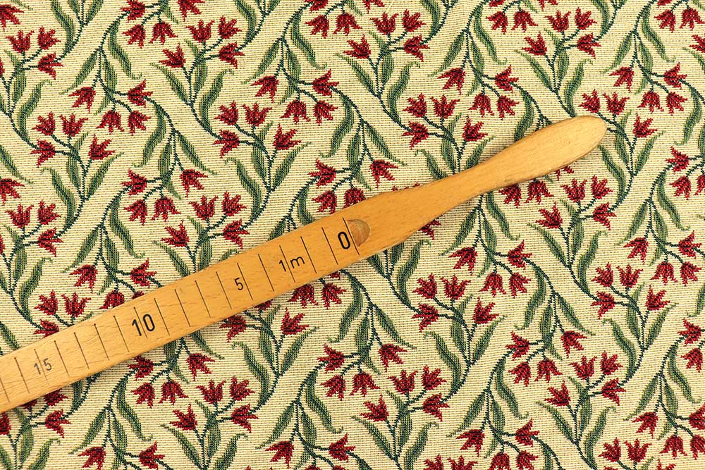 Gobelin-Stoff - Viola - Creme