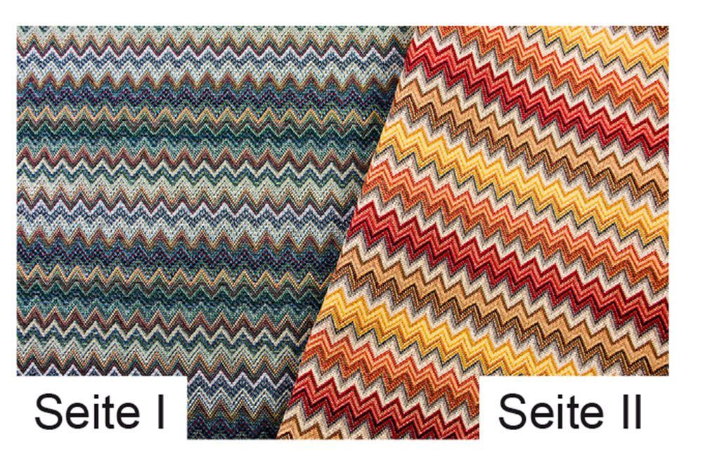 Dekostoff Gobelin - Zick-Zack-Streifen Bunt