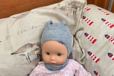 Dekostoff Leinenoptik - Küstenvögel