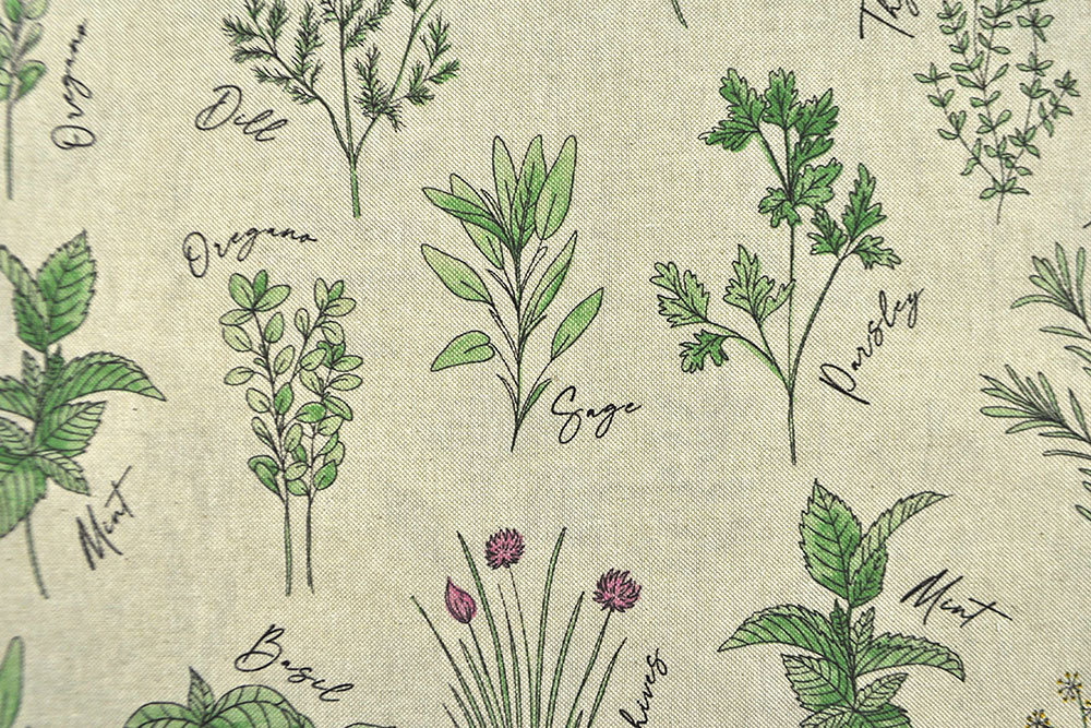 Dekostoff Leinenoptik - Fridas Kräuter