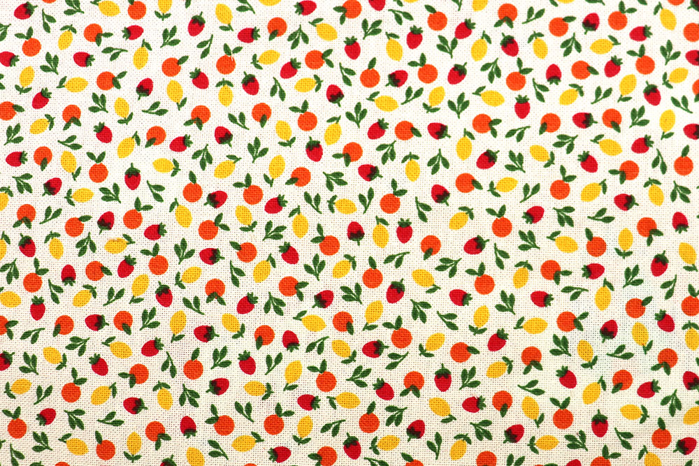 Dekostoff - Mini-Früchte