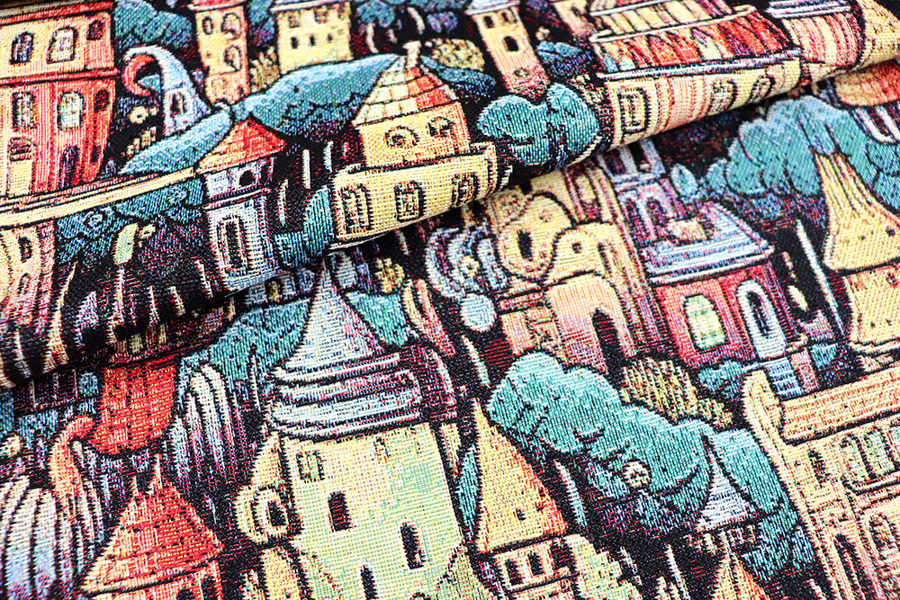 Dekostoff Gobelin - Magische Stadt