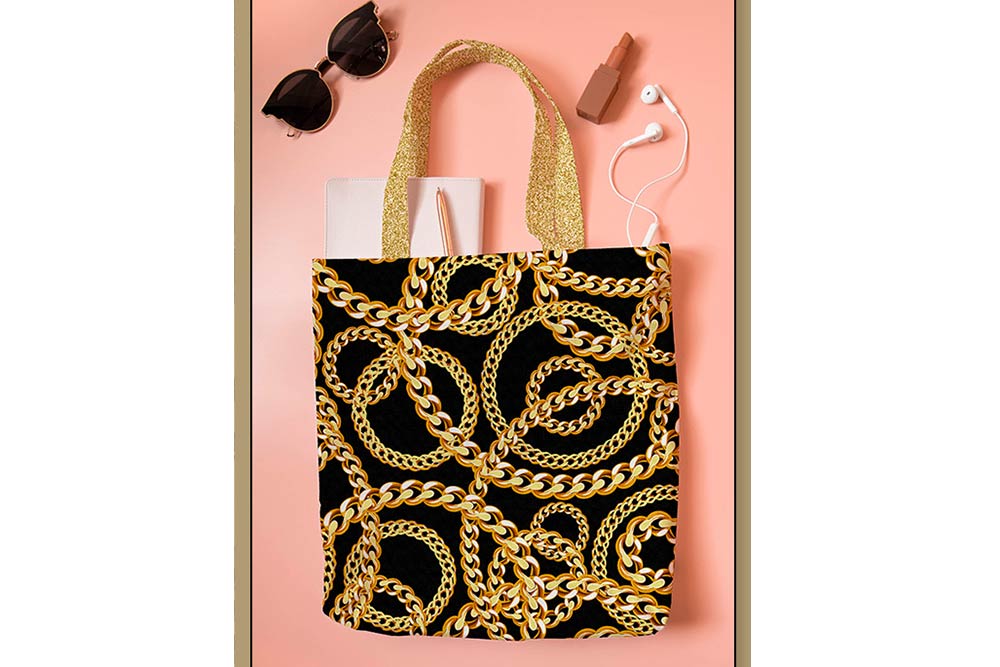 Dekostoff - Goldketten - 280 cm