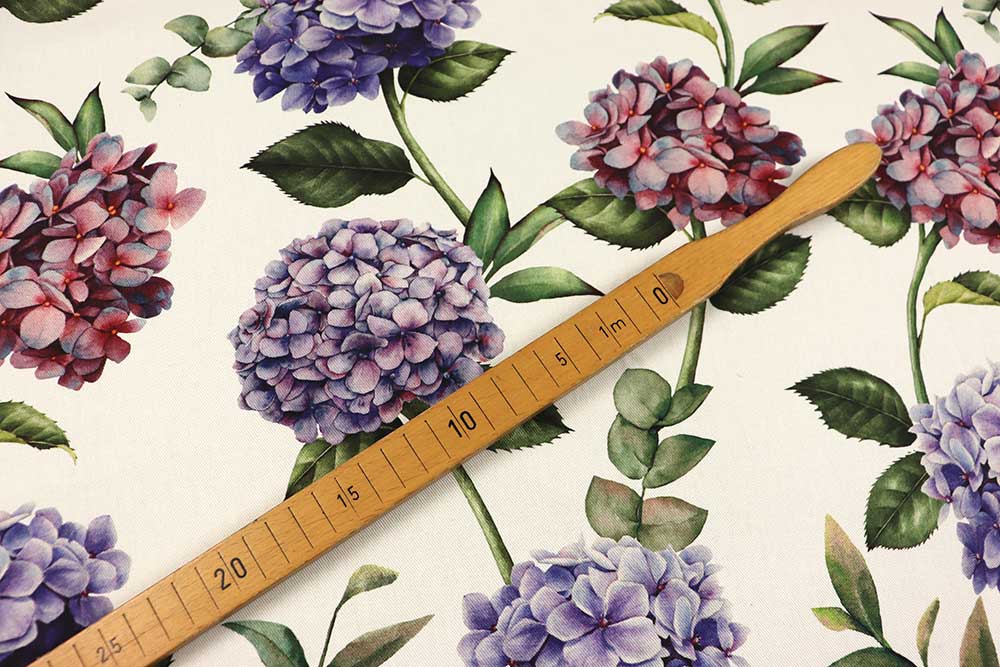 Baumwoll-Köper - Hortensien-Traum - 320 cm