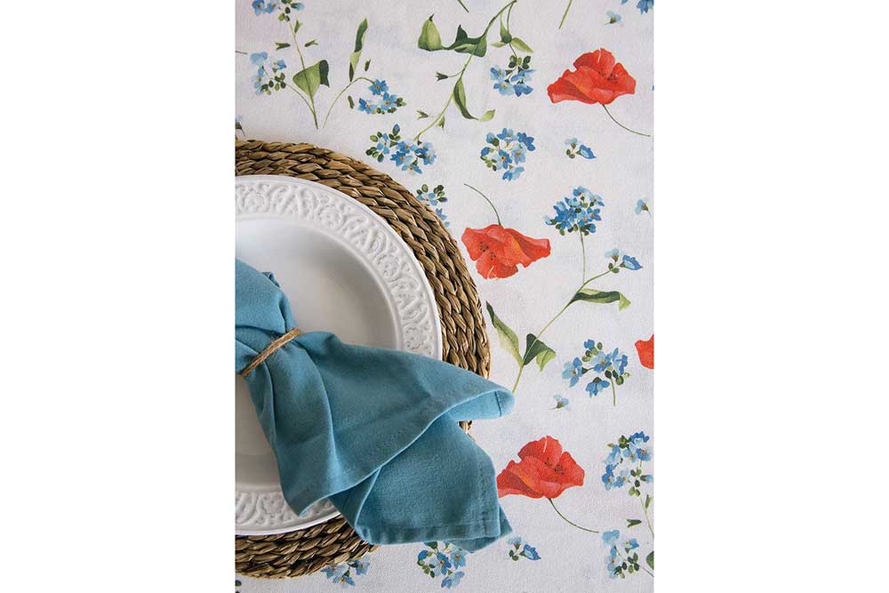 Recycling-Dekostoff - Vergissmeinnicht - 280 cm