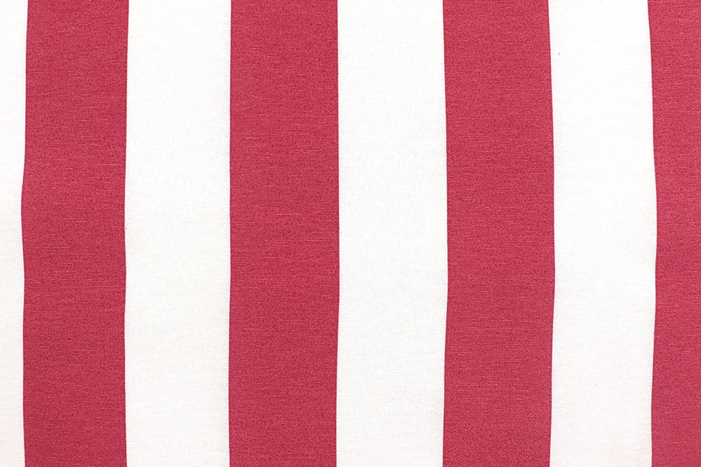 Dekostoff - Blockstreifen - Rot/Weiß - 280 cm