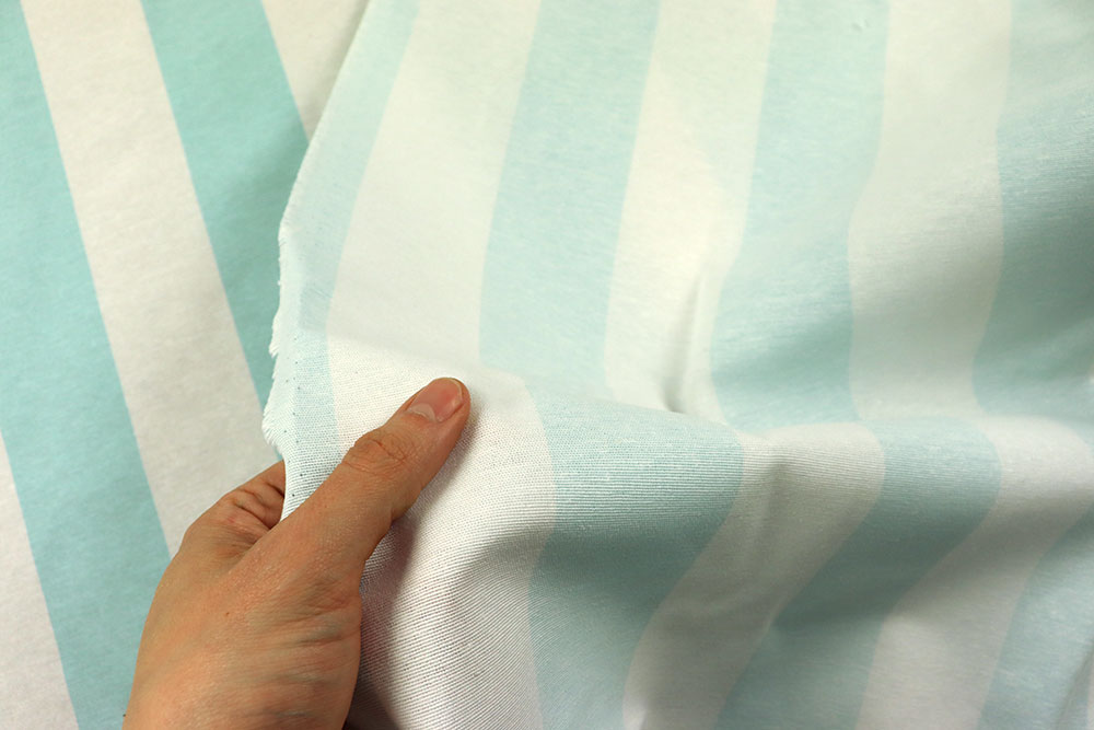 Dekostoff - Blockstreifen - Türkis/Weiß - 280 cm