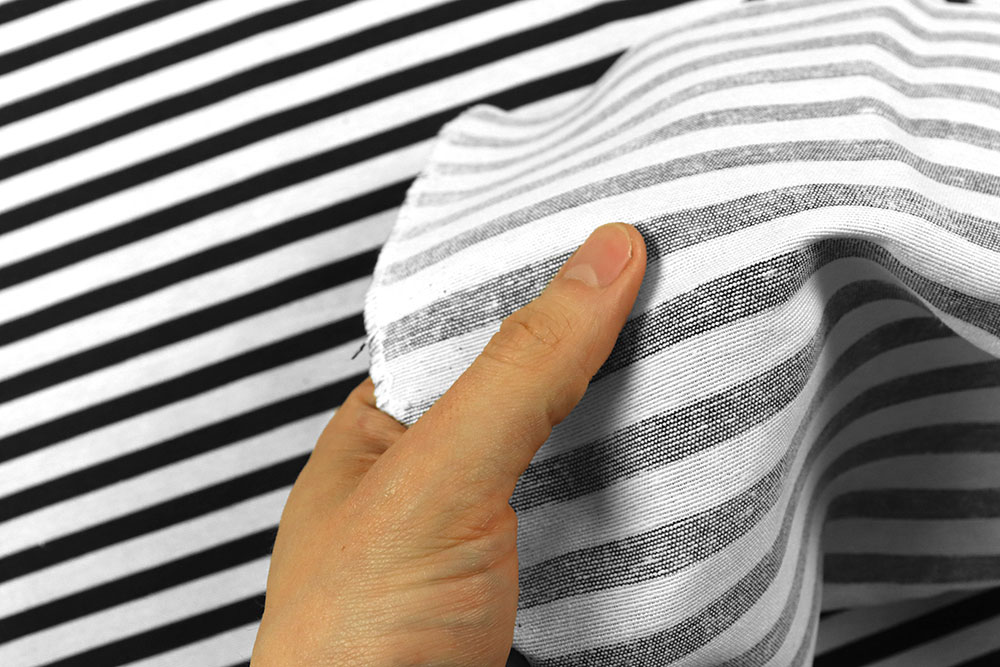 Dekostoff - Querstreifen - Schwarz/Weiß - 280 cm