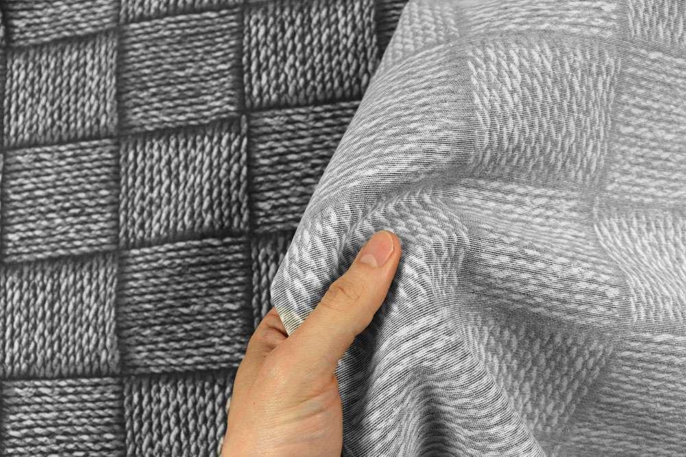 Dekostoff - Flechtoptik - Grau - 280 cm