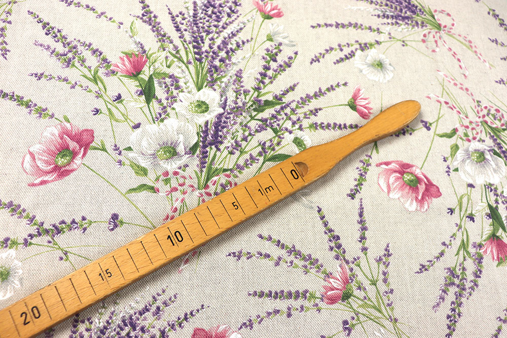 Dekostoff Leinenoptik - Provence Bloom - 280 cm