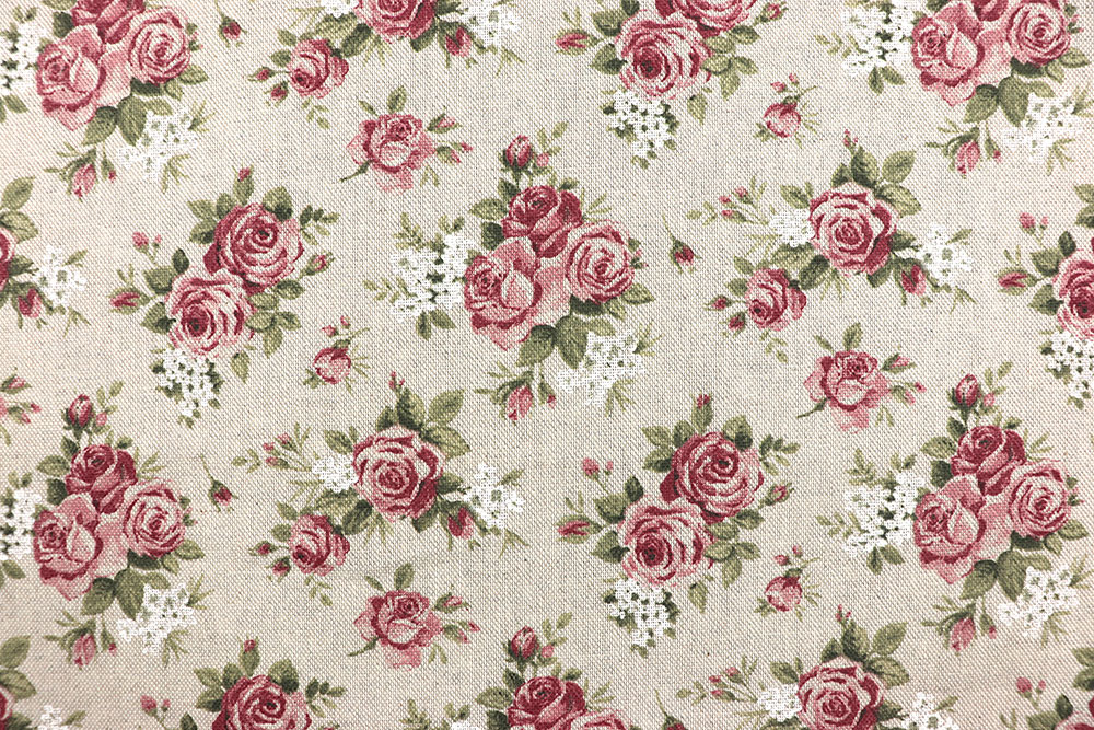 Dekostoff Leinenoptik - Vintage Rose - 280 cm