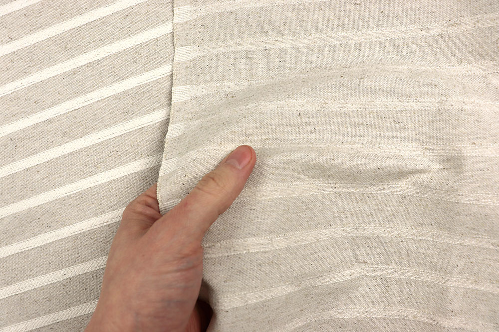 Jacquard Leinenoptik - Zopf-Streifen - 280 cm