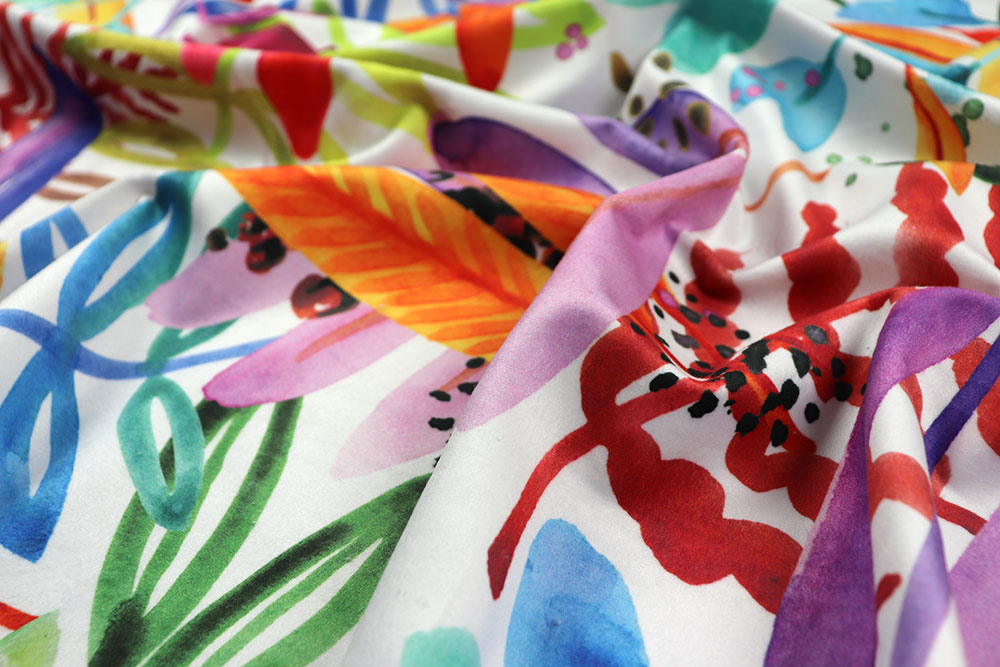 Samt-Dekostoff - Digitaldruck - Aralia