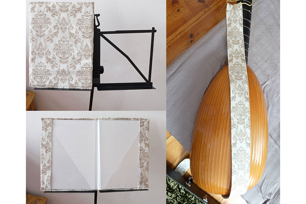 Dekostoff Jacquard - zweiseitig - Barock-Ornament - Beige