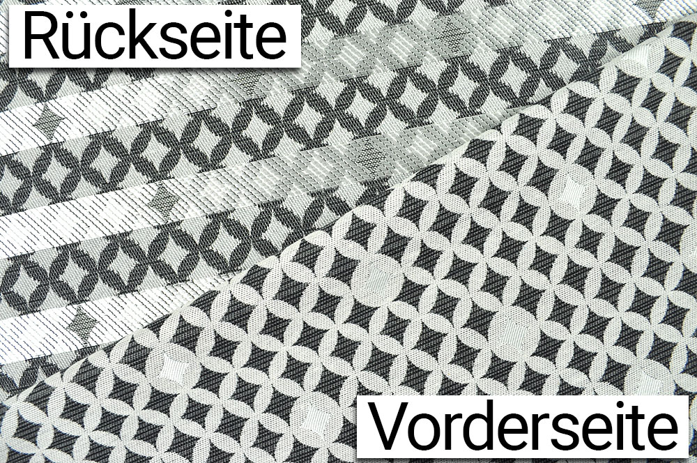 Jacquard-Dekostoff - Astral - Anthrazit/Silber