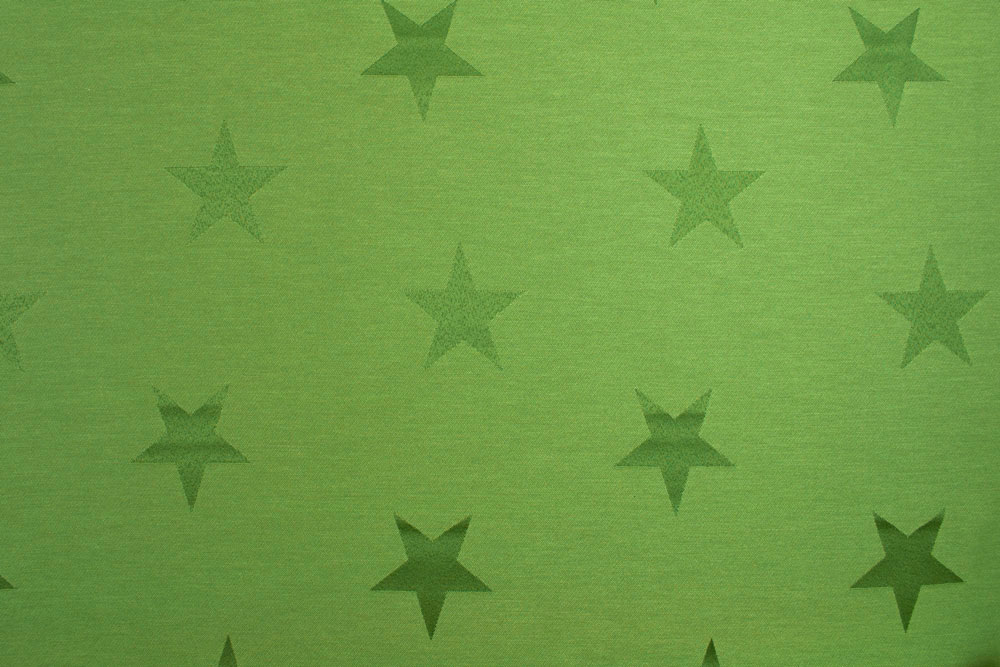 Sternenglanz - Dekostoff Jacquard - Hellgrün/Grün
