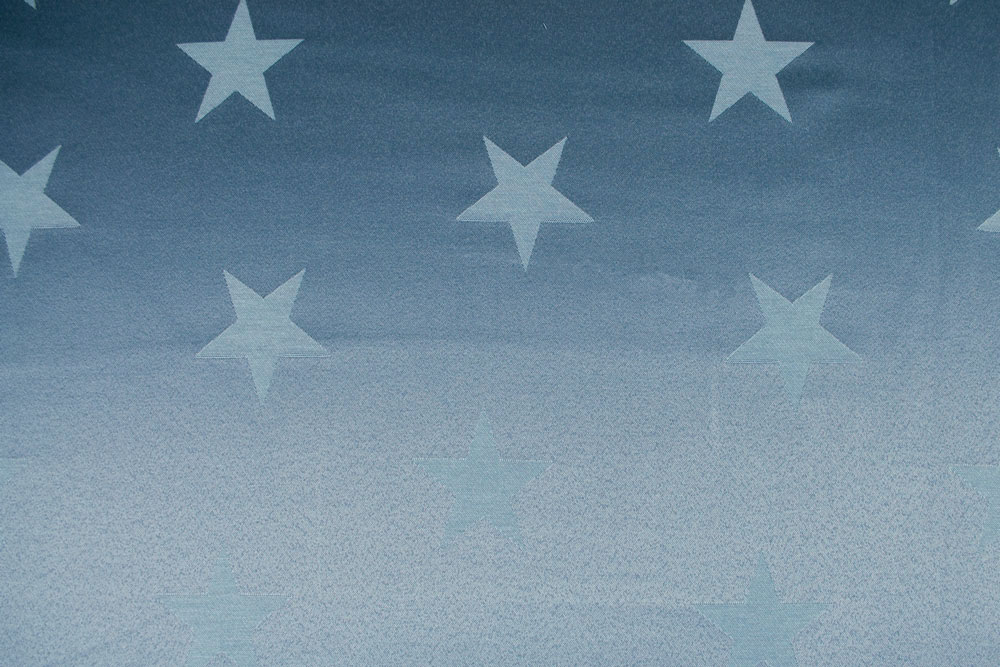 Sternenglanz - Dekostoff Jacquard - Blau/Hellblau