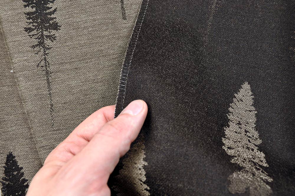 Dekostoff Jacquard - zweiseitig - Rehe im Wald - Hellbraun/Braun