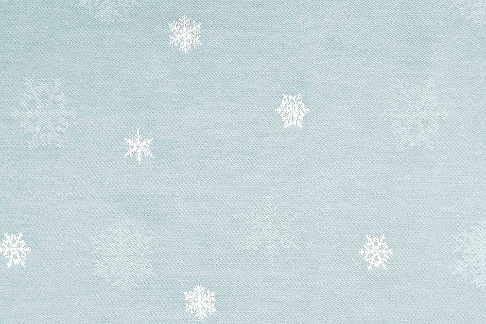 Dekostoff Jacquard - zweiseitig - Schneekristall - Hellblau/Eisblau