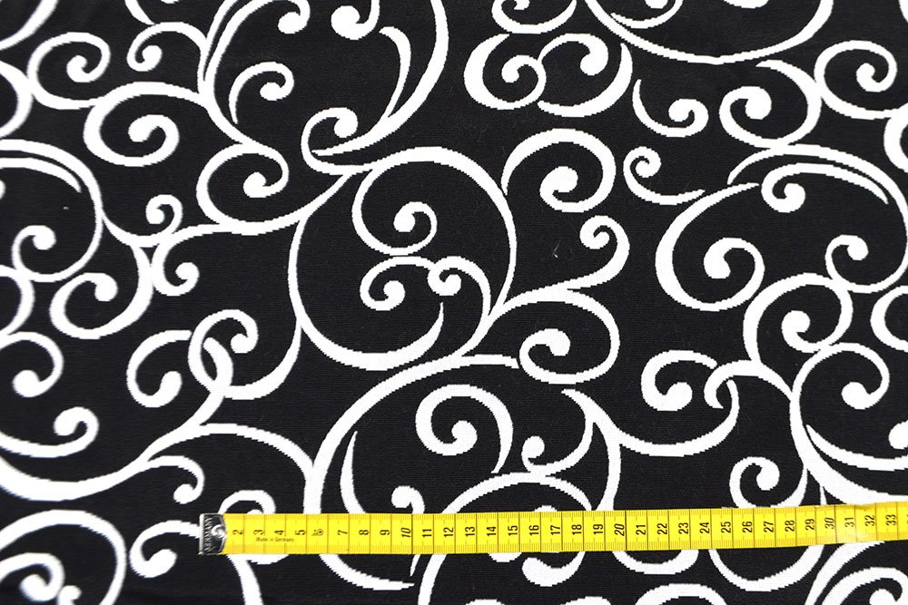Jacquard-Dekostoff - Tendril Noir