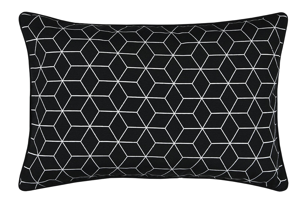 Wende-Jacquard - Cubic - Schwarz/Weiß