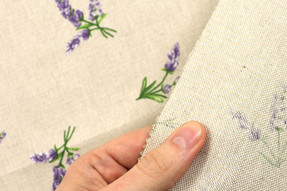 Dekostoff Leinenoptik - Lavendel-Traum