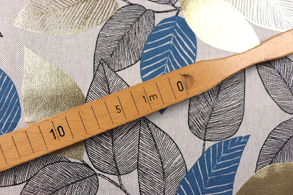 Dekostoff Premium-Glanz - Golden Leaves