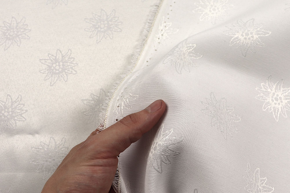 Landhaus-Damast - Edelweiß